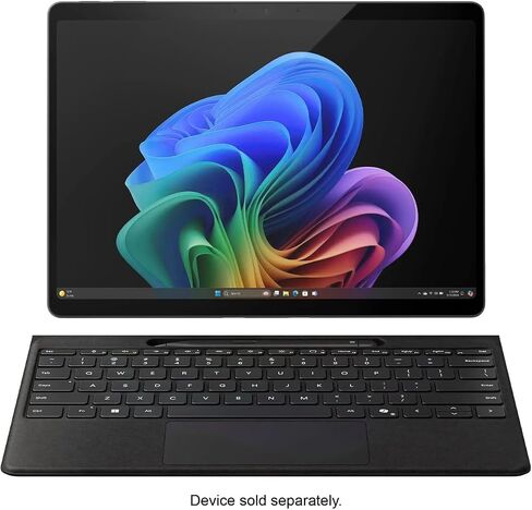 Microsoft Surface Wireless Flex Keyboard with Slim Pen for Surface Pro 11/10/9/8, Wireless Charge Pen Storage, Backlit, Alcantara Magnetic, Mechanical Keys, Copilot, Black (Renewed) in Kuwait
