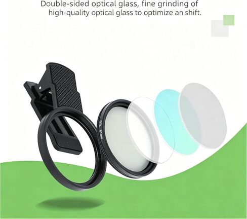 New CPL Phone Camera Filter Kit with Polarization, Universal Clip-On to Eliminate Glare & Boost Colors for iPhone 17 16 15 14 13 12 11 and Other Smart Phones Photography (52mm) in Kuwait