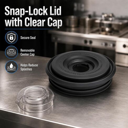 136oz Stainless Steel Replacement Container for Waring CB15 Series, 304 Food-Grade Blender Jar with Dual Stay-Cool Handles, Snap-Lock Leak-Proof Lid & Blade Assembly, Heavy-Duty OEM Alternative in Kuwait