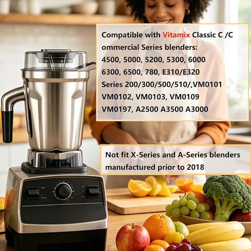 48oz Stainless Steel Container Pitcher, For Vit Blender,5 Years Warranty in Kuwait