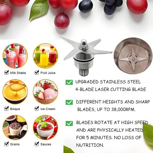 48oz Stainless Steel Container Pitcher, For Vit Blender,5 Years Warranty in Kuwait