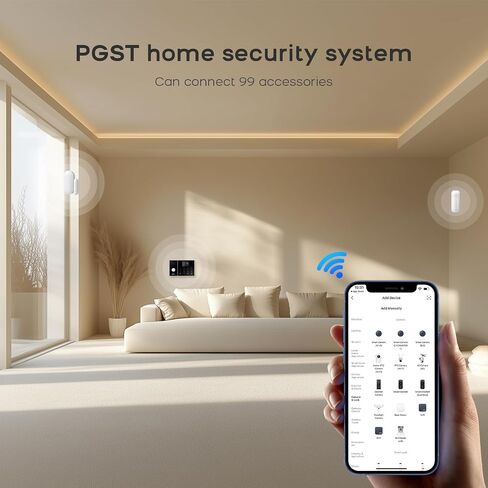 PGST Security Alarm System 99+3 Zone Auto Dial WiFi+GSM/4G Home Burglar Security Wireless GSM Alarm System Detector Sensor Kit Remote Control,Smart Life Tuya APP,NO Monthly Fees in Kuwait