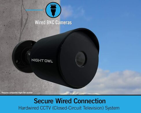 Night Owl 1080p HD Wired Indoor/Outdoor Add-On Cameras, 100 ft. of Night Vision, Wide Viewing Angle and Color Night Vision (2-Pack) in Kuwait