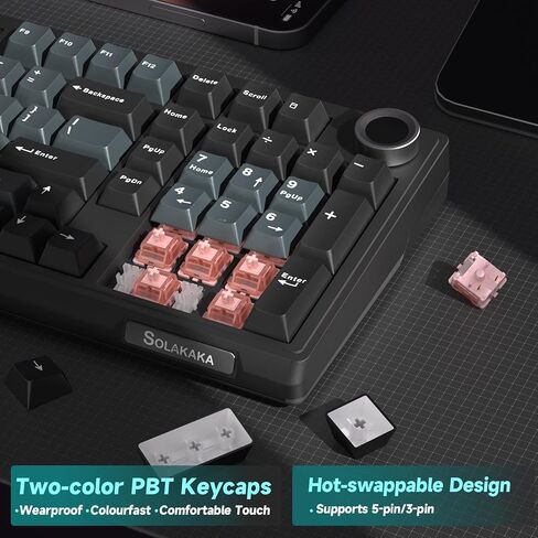 SOLAKAKA KI99 and SM520, Wireless Keyboard and Mouse Combo for Gaming (KI99 BlackBlue & SM520 Black) in Kuwait