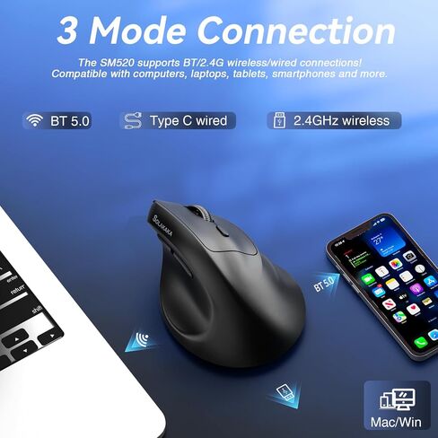 SOLAKAKA KI99 and SM520, Wireless Keyboard and Mouse Combo for Gaming (KI99 BlackBlue & SM520 Black) in Kuwait