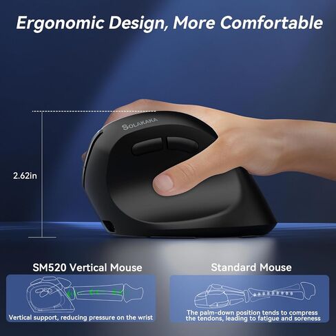 SOLAKAKA KI99 and SM520, Wireless Keyboard and Mouse Combo for Gaming (KI99 BlackBlue & SM520 Black) in Kuwait
