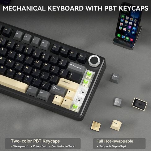 SOLAKAKA A75 and SM900, Wireless Keyboard and Mouse Combo for PC (Black) in Kuwait