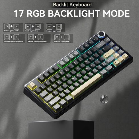 SOLAKAKA A75 and SM900, Wireless Keyboard and Mouse Combo for PC (Black) in Kuwait
