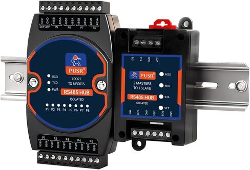 Industrial RS485 Hub 1 Master 4 Slaves Plug-and-Play Signal Repeating Flexible & Compatible RS485 Splitter/Repeater USR-HUB104S in Kuwait