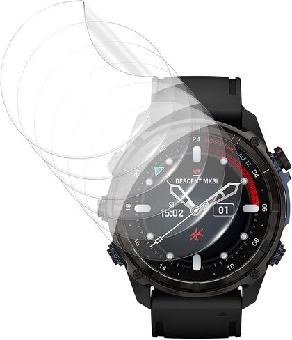 [6 Pack] for Garmin Descent Mk3i 51MM Smart Watch Screen Protector, Clear TPU Soft Film Compatible with Garmin Descent Mk3i 51MM Smartwatch,Anti-Scratch Ultra-Thin in Kuwait