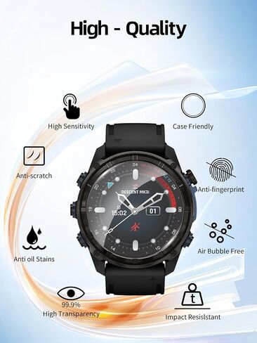 [6 Pack] for Garmin Descent Mk3i 51MM Smart Watch Screen Protector, Clear TPU Soft Film Compatible with Garmin Descent Mk3i 51MM Smartwatch,Anti-Scratch Ultra-Thin in Kuwait