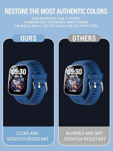 [6 Pack] for TICTIKY verfit watch 01 1.83 Inch Smart Watch Screen Protector, Clear TPU Soft Film Compatible with verfit watch 01 Smartwatch,Anti-Scratch Ultra-Thin in Kuwait