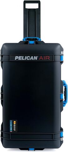 Black Pelican 1615 Air case with Blue Handles & latches. Comes with Foam & with Wheels. in Kuwait