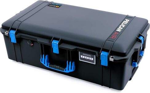 Black Pelican 1615 Air case with Blue Handles & latches. Comes with Foam & with Wheels. in Kuwait