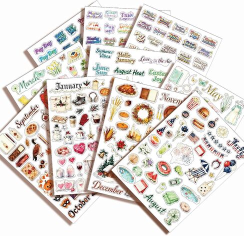 120Pcs Motivational Quote Stickers, Vintage Botanical Decal for Journaling in Kuwait