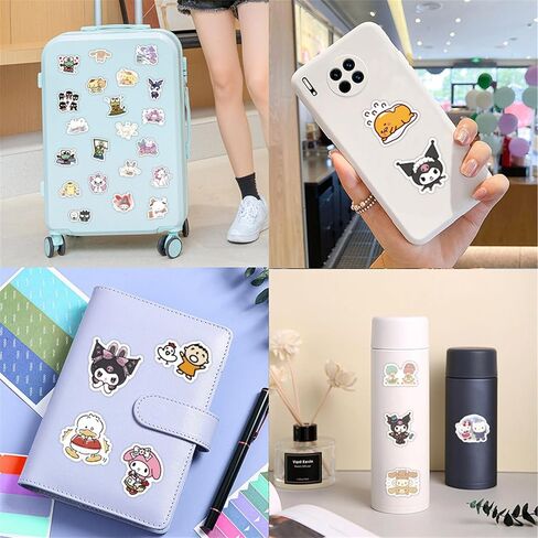 100Pcs Mixed Manga Stickers Cool Cartoon Animal Stickers, Vinyl Waterproof Manga Sticker for Laptop, Guitar, Water Bottle, Birthday Gifts for Girls, Kids, Teens in Kuwait
