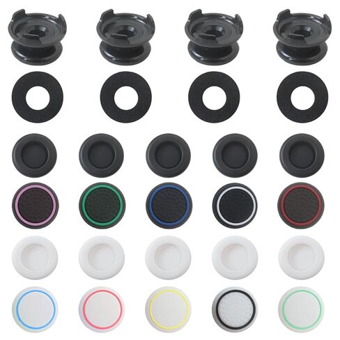 Teemuday Controller Accessories Thumbstick Grips Fit for Xbox, 2 Pairs HIGH Stick, 20 PCS Joystick Thumb Grips Extenders and 4 PCS Precision Rings Attachments Fit for Xbox One & Series X Control in Kuwait