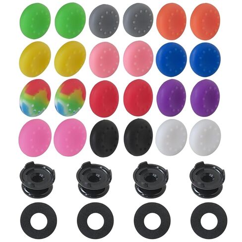 VAIR MUDO New for Xbox Controller Thumbstick Enhancement Kit: 24 Silicone Caps, 4 Tall Joystick Grips, 4 Assist Rings Compatible for Xbox One X and for Xbox Series X - Mixed Color A in Kuwait