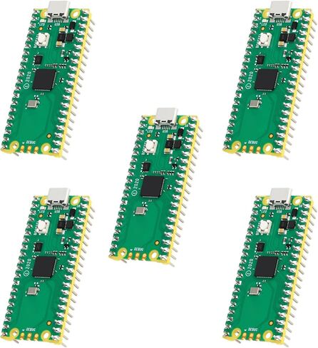 5 Pack Development Board Compatible with Raspberry Pi Pico RP2040, Solderable Pin Header Version, Dual-Core ARM Cortex-M0+ MCU up to 133MHz, 2MB Flash, MicroPython and C/C++ for Education and DIY in Kuwait