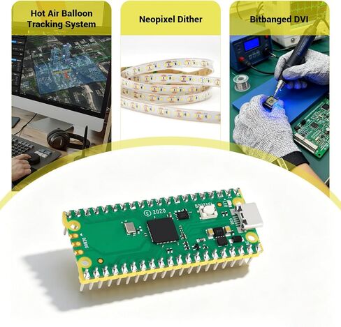 5 Pack Development Board Compatible with Raspberry Pi Pico RP2040, Solderable Pin Header Version, Dual-Core ARM Cortex-M0+ MCU up to 133MHz, 2MB Flash, MicroPython and C/C++ for Education and DIY in Kuwait