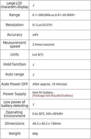 Light Meter, Light Meter, 200,000 LUX Light Meter Photography Digital Light Meter Integrated Light Meter Lux/Fc Light Meter Environmental Tester Light Meter in Kuwait
