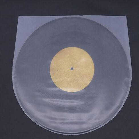 TEHAUX 100pcs Vinyl Record Sleeve Cover for 12 Inch Albums with Anti-Static Design and Easy Sealing Plastic Protective Vinyl Record Sleeve in Kuwait