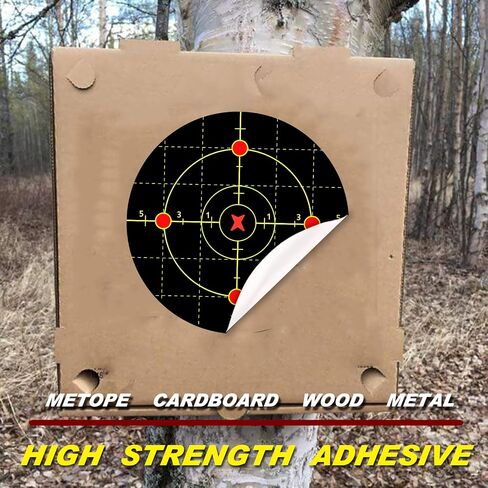 Atflbox 6 inch Splatter Bullseye Fluorescent Yellow Shooting Target Sticker in Kuwait