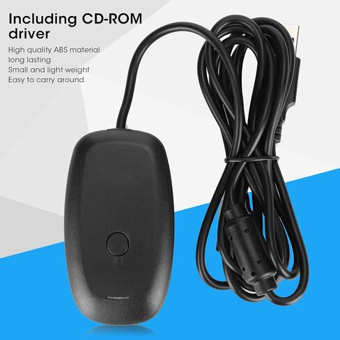 Gecheer Wireless Gaming Receiver Adapter, PC USB Controller Dongle for 360, ABS Material, Compatible with 4 Controllers & Headsets, Plug and Play in Kuwait