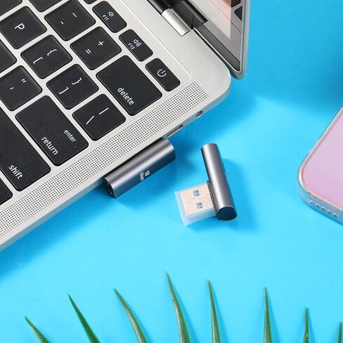 2 Pack 90 Degree USB C Female to USB Male Adapter, Type C to USB-A Charger Converter, for Phone Laptop Power Bank and More in Kuwait