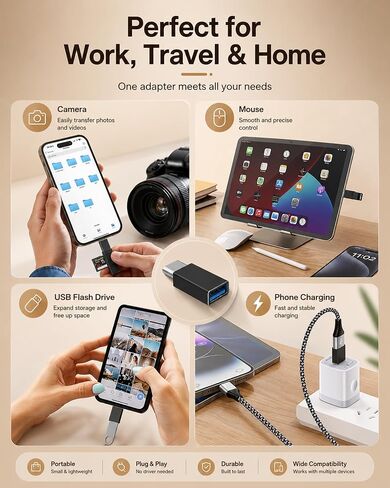 USB C to USB Adapter 3.0, 4 Pack 5Gbps Type C to USB A Converter Charging in Kuwait