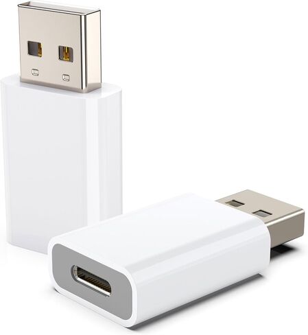 LMUBOY USB to USB-C Adapter, USB-C Female to USB-A Male Converter Pack-2 in Kuwait