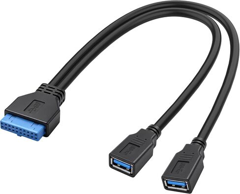 MEIRIYFA Motherboard 19/20 Pin Header Female to Dual USB 3.0 A Female Cable in Kuwait