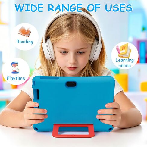 DIGITHINK Android Tablet 7 inch Tablets with Case, 4GB RAM 32GB ROM 1TB Expand, Quad-core Processor Tablet, 1024 x 600 IPS Screen, Dual Cameras, 3000mAh Battery, Bluetooth, WiFi GMS, Widevine L1 in Saudi Arabia