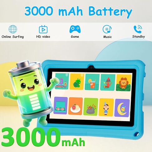 DIGITHINK Android Tablet 7 inch Tablets with Case, 4GB RAM 32GB ROM 1TB Expand, Quad-core Processor Tablet, 1024 x 600 IPS Screen, Dual Cameras, 3000mAh Battery, Bluetooth, WiFi GMS, Widevine L1 in Saudi Arabia