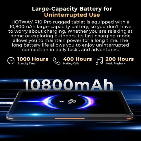 HOTWAV R10 Pro Rugged Tablet 10800mAh 10.1inch HD+ in Kuwait