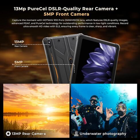 HOTWAV R10 Pro Rugged Tablet 10800mAh 10.1inch HD+ in Kuwait