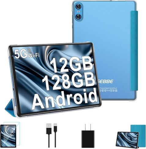 SEBBE Tablet 11 Inch Android, Gemini AI Screen 2K, 16GB RAM +256G + 1TB TF, 10000mAh, 2.0 GHz Octa-Core,Widevine L1,8 MP + 20 MP+2 MP,2000 * 1200 Pixels,5G WiFi,Bluetooth 5.0 - Silver in Kuwait