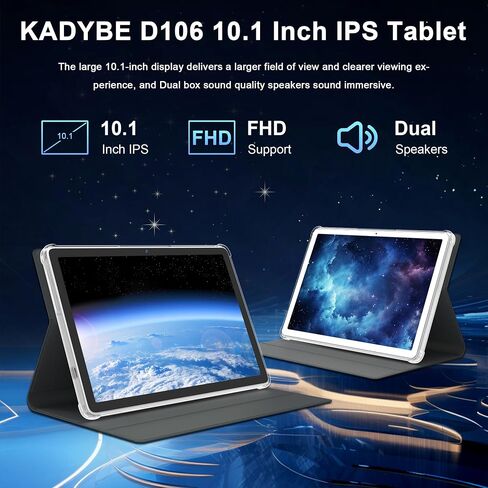 Android 15 Tablet, 2026 Latest Tablet 10 inch 128GB Storage 1TB Expandable 14GB RAM, 4G Sim Slot Tablets with keyboard Support 5G WiFi Bluetooth 5.0 GPS, 7000 mAh, Octa-Core Processor, FHD IPS Display in Kuwait