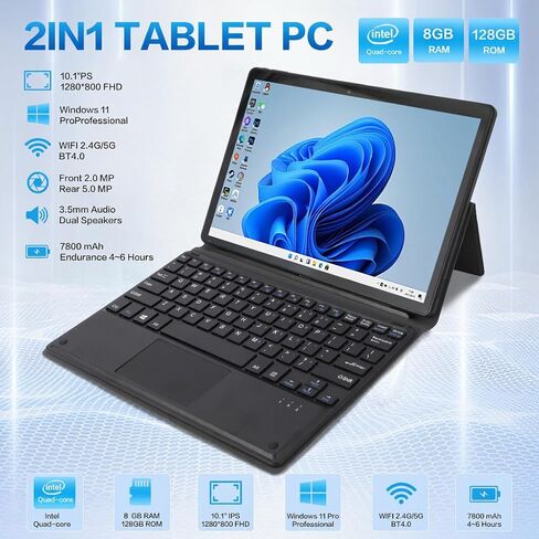 10.1" Windows Tablet,8GB RAM,128GB SSD for Working and Studying in Kuwait
