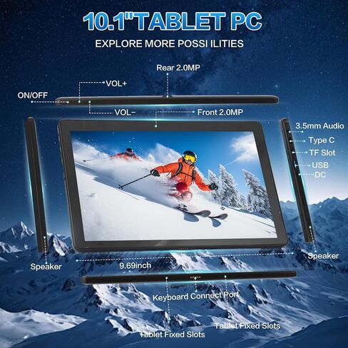 10.1" Windows Tablet,8GB RAM,128GB SSD for Working and Studying in Kuwait