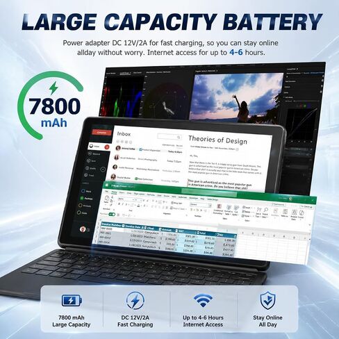 10.1" Windows Tablet,8GB RAM,128GB SSD for Working and Studying in Kuwait
