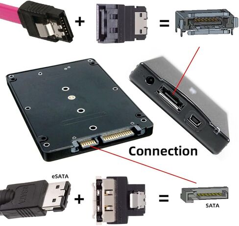 chenyang SATA to eSATA & eSATA to SATA Converter Extender Adapter for SSD Disk 2Pcs/Set in Kuwait