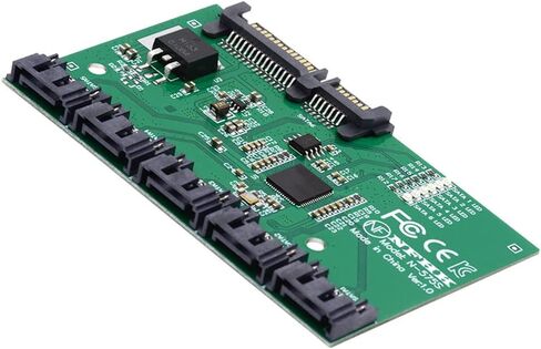 Cablecc 6Gbps SATA 3.0 1 to 5 Splitter Ports HUB Adapter Converter PM Multiplier Port Selector JMB575 in Kuwait