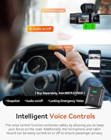 [Bundle-2 Items: Vantrue N2X Dash Cam + 128G Micro SD Card ] N2X 2.7K Dash Cam Front and Inside, 5G WiFi Dual Dash Camera for Car with HDR IR Night Vision, STARVIS 2, GPS, 2.5K/60FPS, G-Sensor in Kuwait