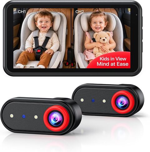 LUCKVIEW BM2PRO Dual Car Camera Baby Monitor for 2 Kids in Kuwait