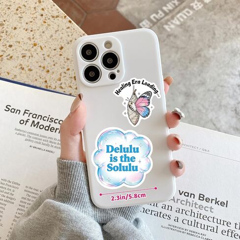 100 PCS Funny Holographic Stickers for Adults Woman, Waterproof Vinyl with Gentle Self-Deprecating Humor, Healing Vibes & Relatable Witty Sayings for Laptop, Water Bottle, Phone, Journal, No Repeats in Kuwait