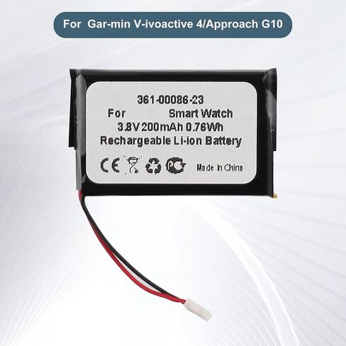 New Replacement Battery 361-00086-23 for Gar-min Vivoactive 4 Approach G10, Auxiliary Battery Backup Power Support System 180mAh with Tools in Kuwait