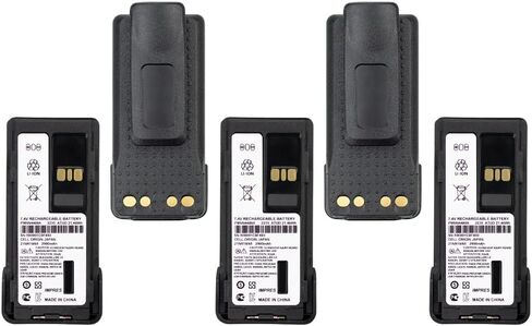5 Pack PMNN4489A IMPRES Battery for GP328D+ GP338D+ P8668I APX900 DGP5050E DGP5550E DGP8050E DGP8550E DP4801E XIRP8600I Radios Replacement Battery with Belt Clip in Kuwait