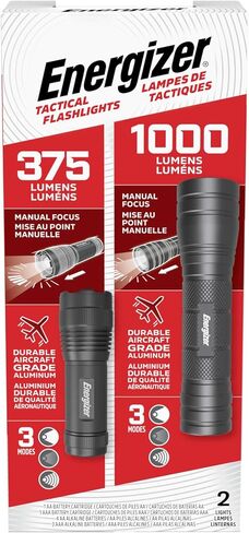 Energizer T-300 LED Flashlights (3-Pack), Bright Flash Light for Tactical EDC, Camping, and Emergencies (Batteries Included) in Kuwait