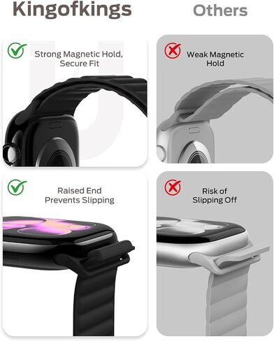 Magnetic Silicone Sport Band for Apple Watch Bands Series 11-1/SE/Ultra in Kuwait